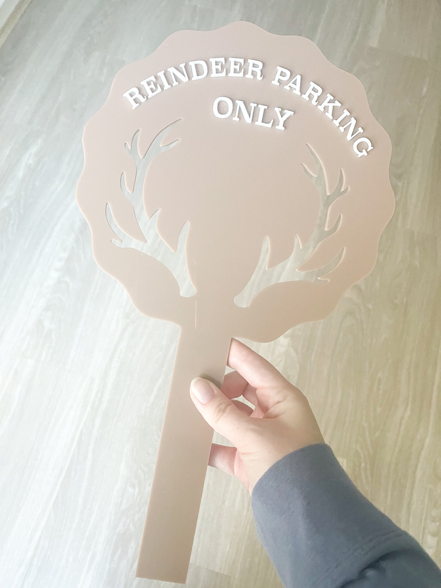 Reindeer parking garden sign